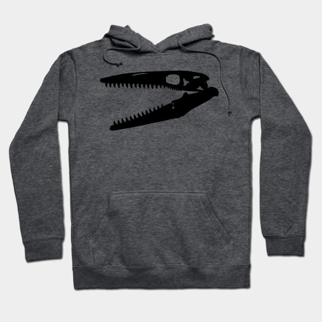 Tylosaurus skull - black Hoodie by SkeleCrewPaleo